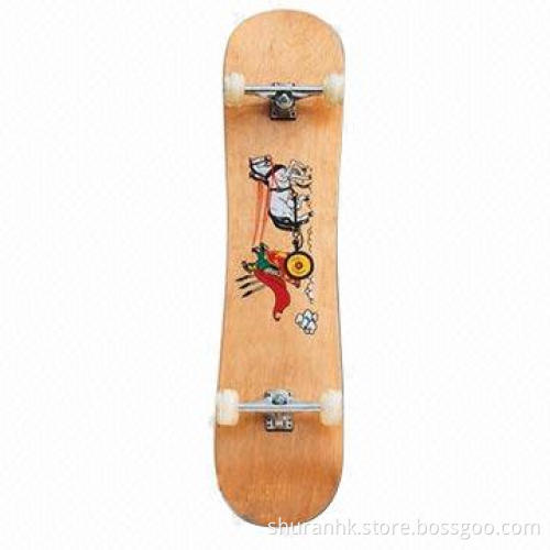 Wooden Skateboard with Aluminum Truck and Base
